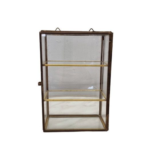 Image 1 of Hollywood Regency brass display cabinet