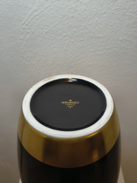 Bernardaud Limoges Vase, Black and Gold Porcelain (photo 5 of 5)