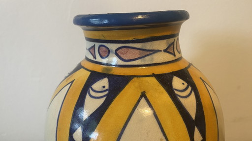 Antique Moroccan Art Deco vase – Safi (ca. 1930-1950)