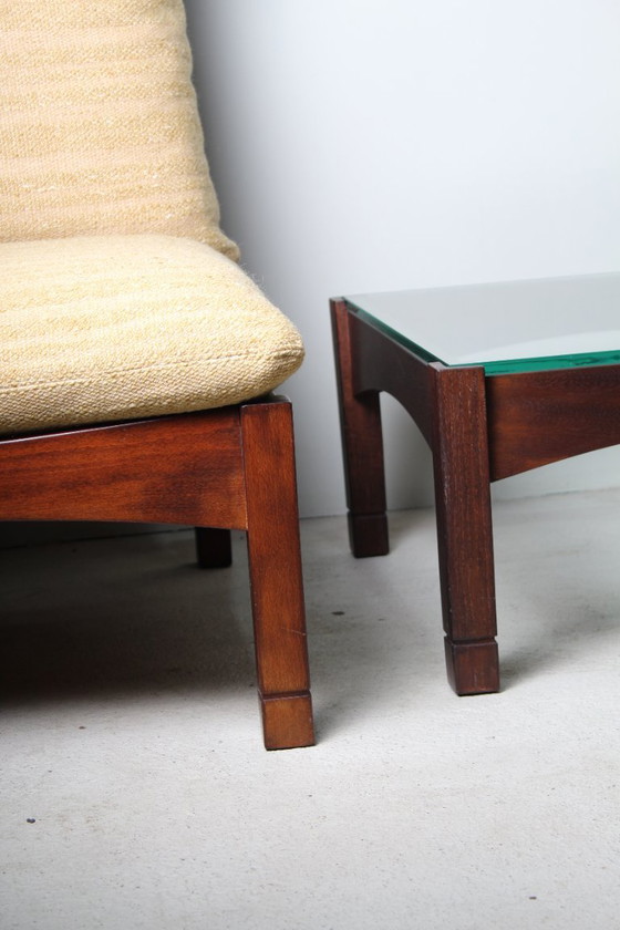 Image 1 of Vintage armchair + side table set from 1975