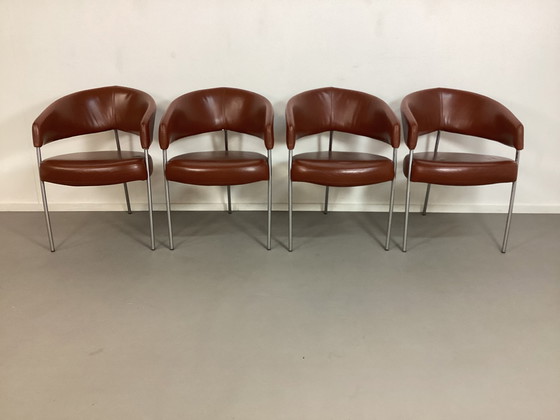 Image 1 of 4 Leather Castelijn Tripod Modern Design Chairs