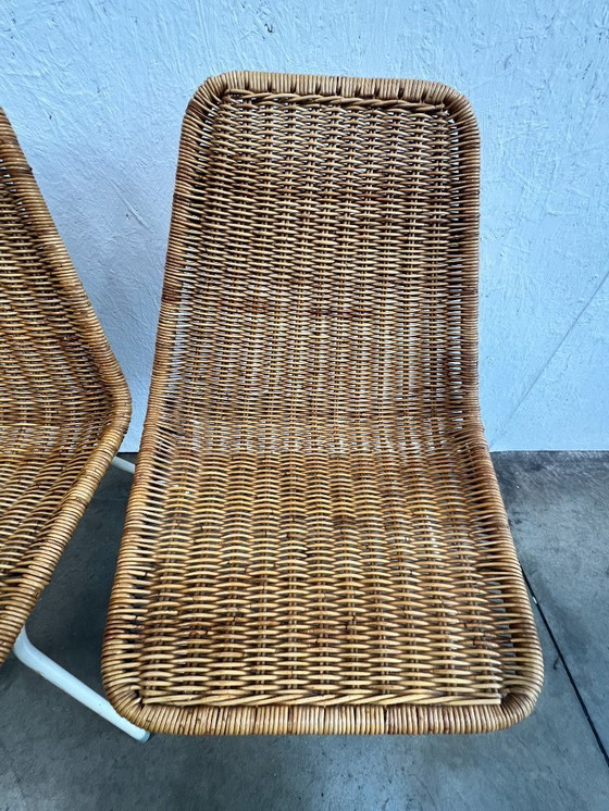 Image 1 of Tweetal vintage rotan stoelen, Dirk van Sliedregt, 1960's