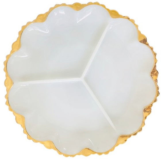 Image 1 of Servicio de café opalina de mediados de siglo vaso de leche años 60