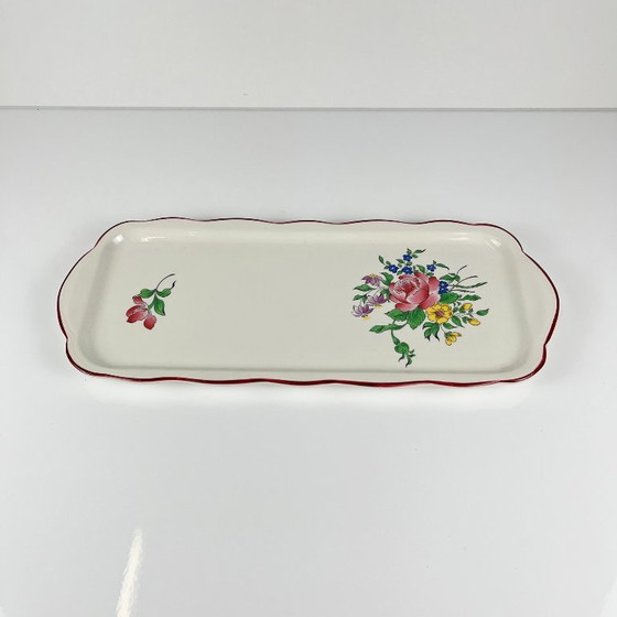 KG Lunéville taartbord, model "Straatlantaarn", roze patroon – Servies, Ceramic (photo 2 of 6)