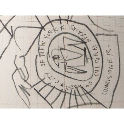 Vintage-Lithografie "Porträt von Henry Geldzahler" von Basquiat, 2010