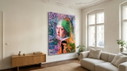 Contemporary Vermeer – Pop Art auf Acrylglas, 80 × 100 cm