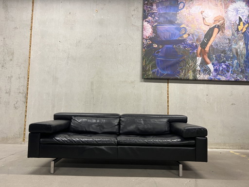 Jori Shiva SO 195 Sofa schwarzes Leder