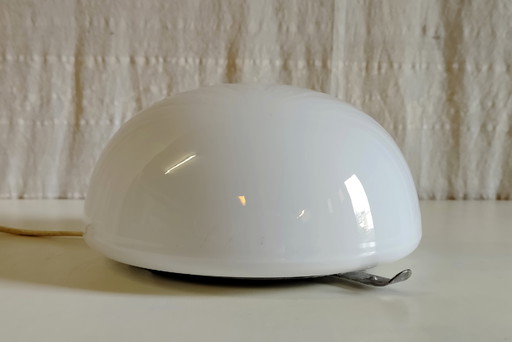 Plafonnier ou applique globe opaline diam. 20cm - Mid. XXeme – plafondlampen, Glass (photo 2 of 8)