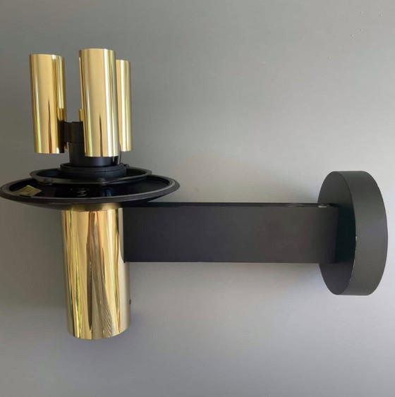 Image 1 of Raro conjunto de grandes apliques de pared, Glashütte Limburg, Alemania, década de 1970