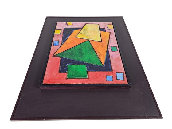 Image 1 of Liesbeth Tóth-de Knegt - 'Falling Castles in the Air' - canvas on wood - signed