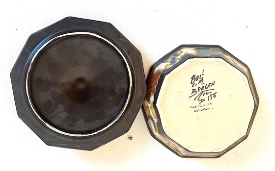 Image 1 of Bonbonniere Keramik Bergen 20er Jahre Breite 14 cm