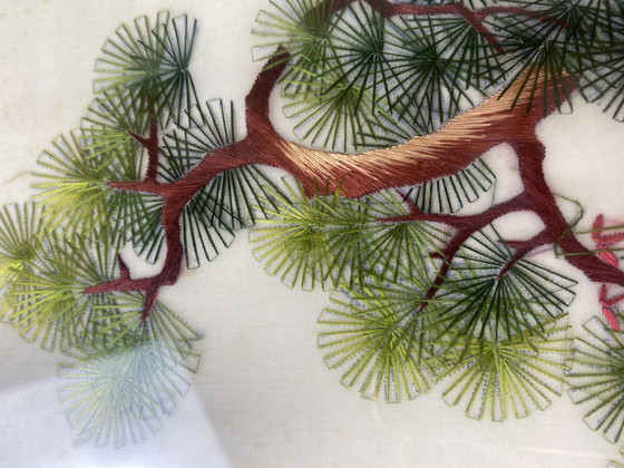 Image 1 of Antieke zijden draadschildering