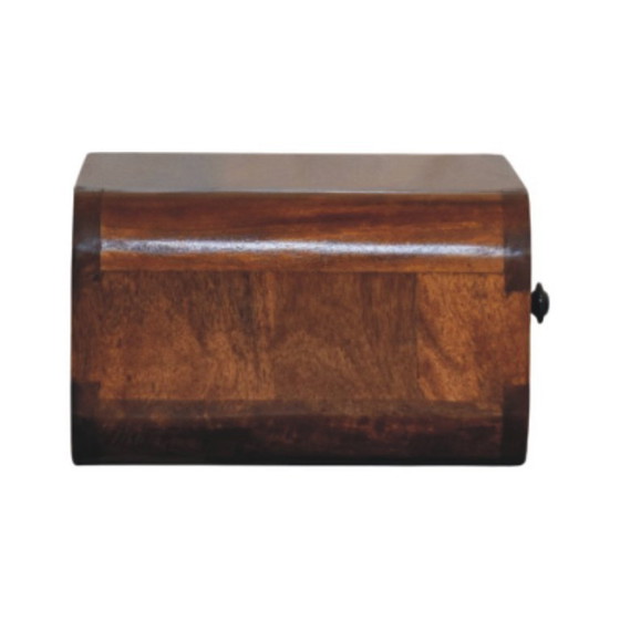 Image 1 of Armario de pared compacto fabricado en madera de mango con acabado en madera de castaño.