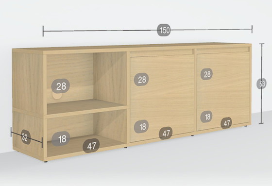 Image 1 of Tylko Sideboard in Eichenfurnier mit Türen