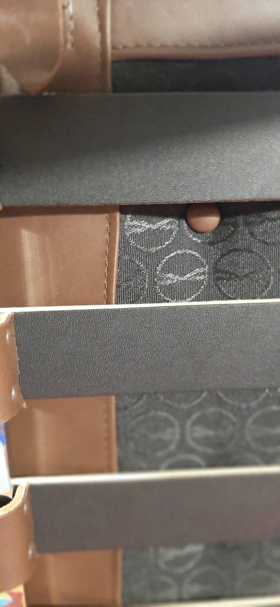 Image 1 of KNOLL SET BARCELONA NEW-NEVER USED Cognac leather design L. Mies Van der Rohe & Lilly Reich 1929