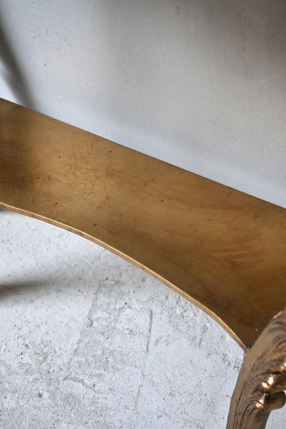 Image 1 of Wunderschöner Biscottini-Barockkonsolentisch mit Blattgold