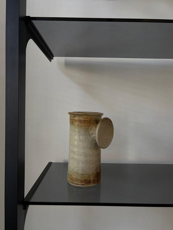 Vintage keramische vaas met knopgreep – Vazen (photo 3 of 5)