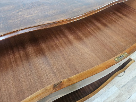 Commode Chippendale en loupe de noyer, années 1940 – Wood, Klassiek (photo 14 of 22)