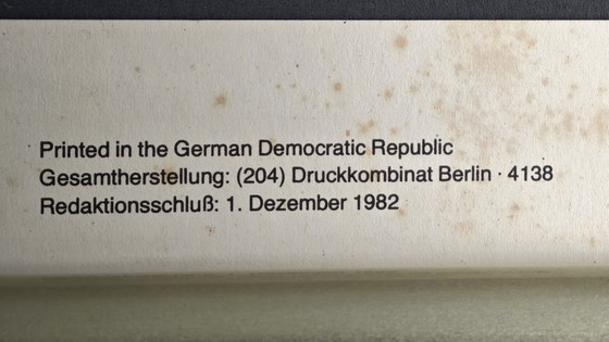 Image 1 of Affiche scolaire vintage RDA, maison squelette, poulet