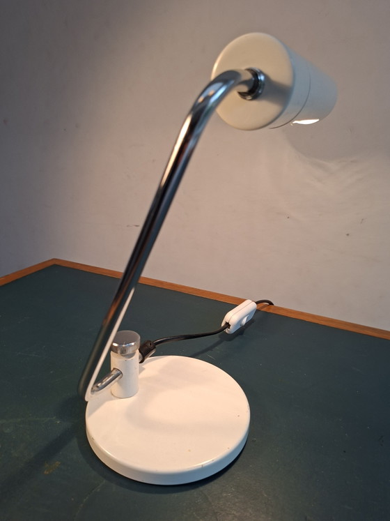White Desk Lamp, Seventies, Hala Zeist – Reading Lamp, Metal (photo 7 of 10)