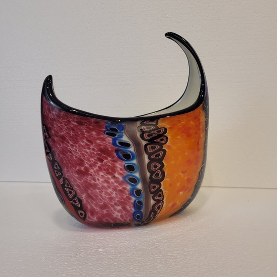 Image 1 of Millefiori half-moon decorative centerpiece, Murano glass, 90's - Italy