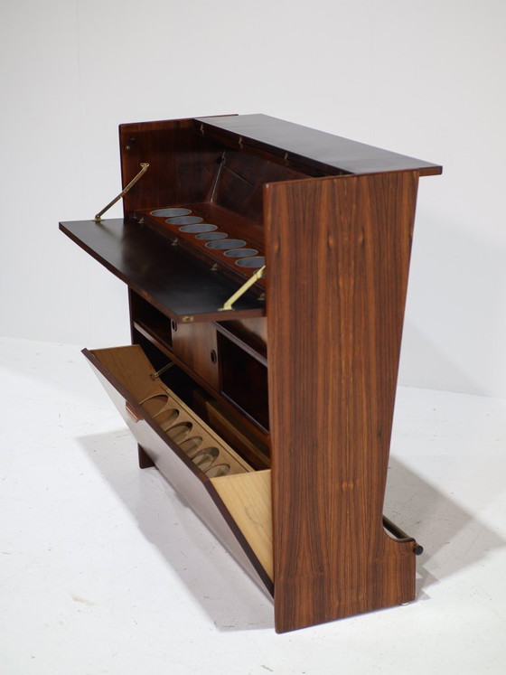Mobile bar Johannes Andersen in palissandro, stile danese anni '50. – Wood, Vintage (photo 5 of 18)