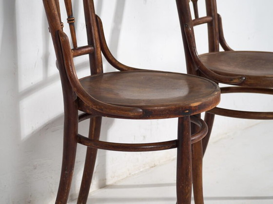 Antique Thonet bentwood chairs (c.1920). Set of 4 pieces #14 – Dining chairs (photo 25 of 40)