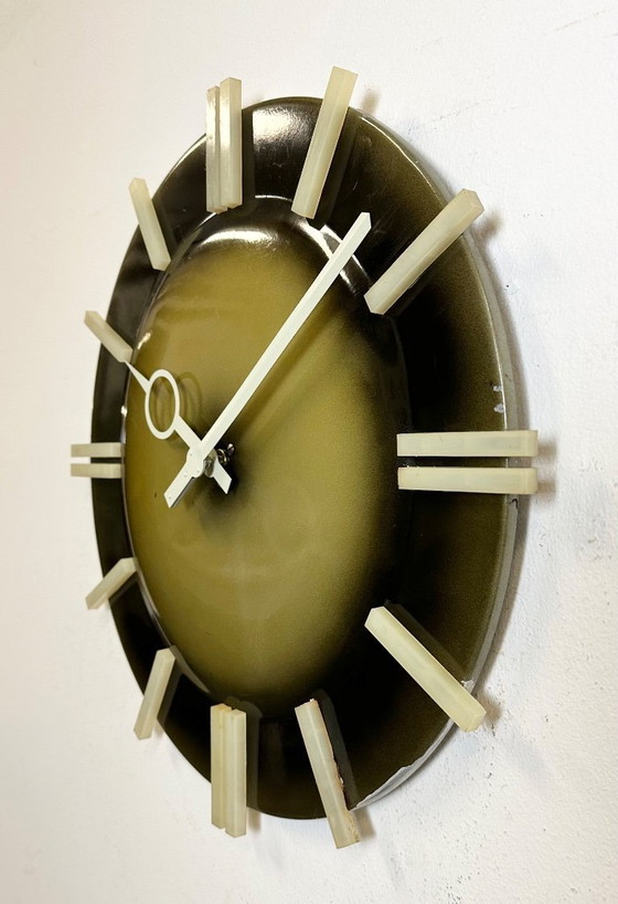 Image 1 of Industrial Office Wall Clock from Pragotron, 1970s