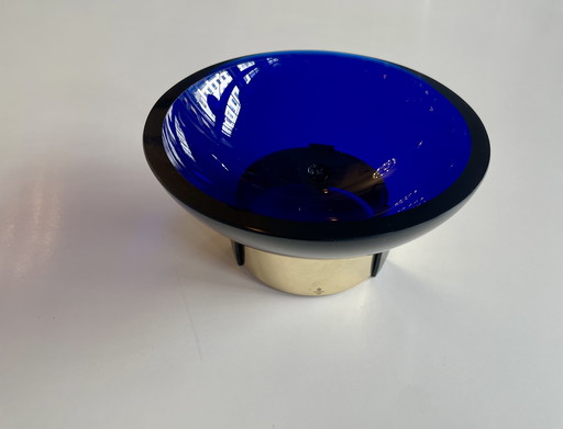 Schale aus mundgeblasenem Glas und Messing von Michael Kurpatov für Skultuna