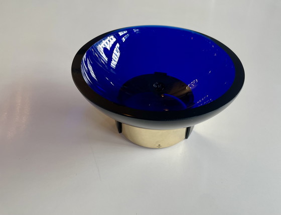 Image 1 of Schale aus mundgeblasenem Glas und Messing von Michael Kurpatov für Skultuna