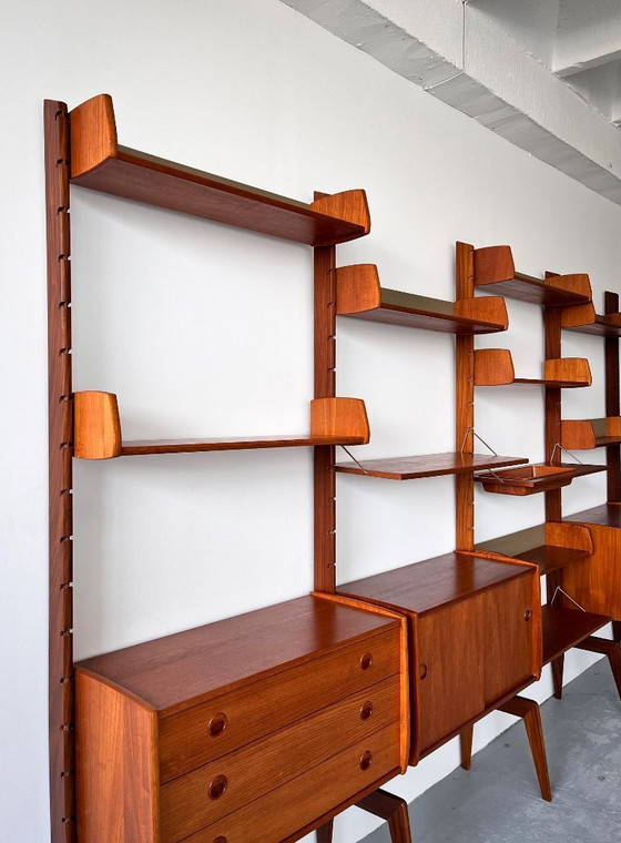 Image 1 of Mid-Century Scandinavian Teak Modular Wall Unit “Ergo” by John Texmon, Norway, 1960s