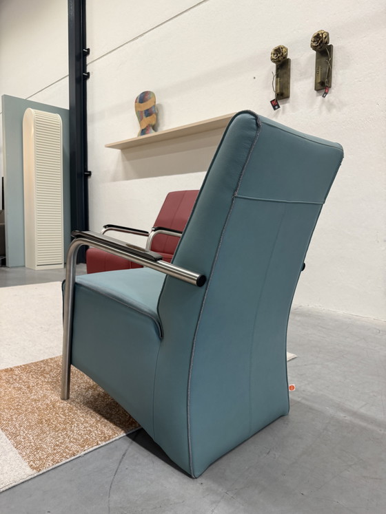 Image 1 of Jess Design Bari Sessel, blaues Leder