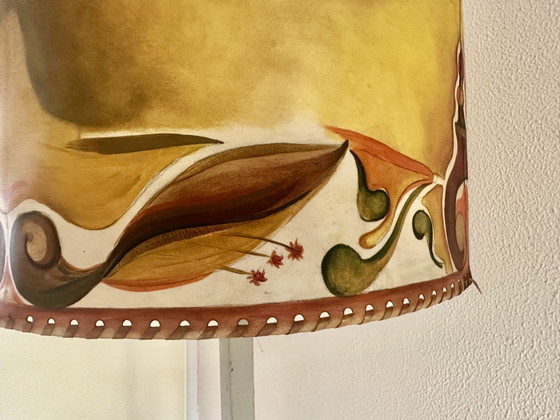 Lámpara de pie Art Déco – Lámparas de pie, Leather, Metal (photo 7 of 15)