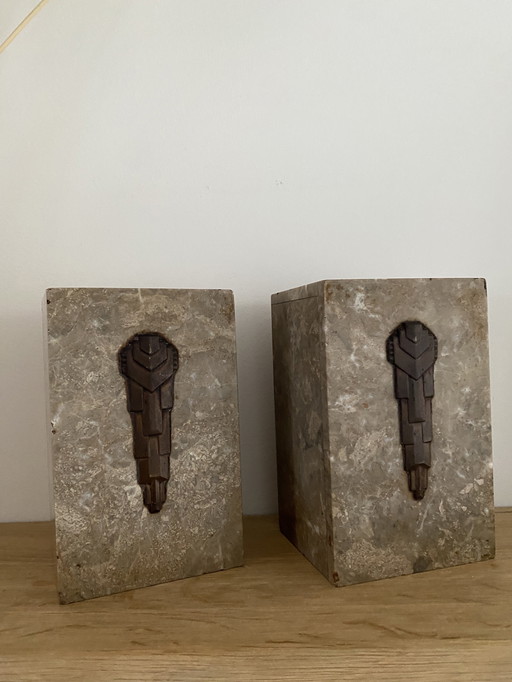 Art Deco boekensteunen - bookends