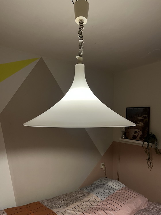 Image 1 of Harco Loor Design - Trumpet Shaped Hanging Pedant - White hanging lamp trumpet vintage flower 