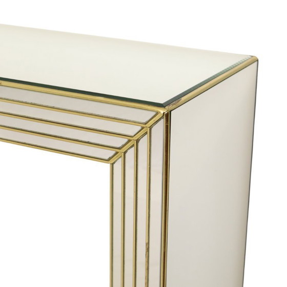 Image 1 of Zeldzame Design Spiegel met Console Zilver Goud Deknudt