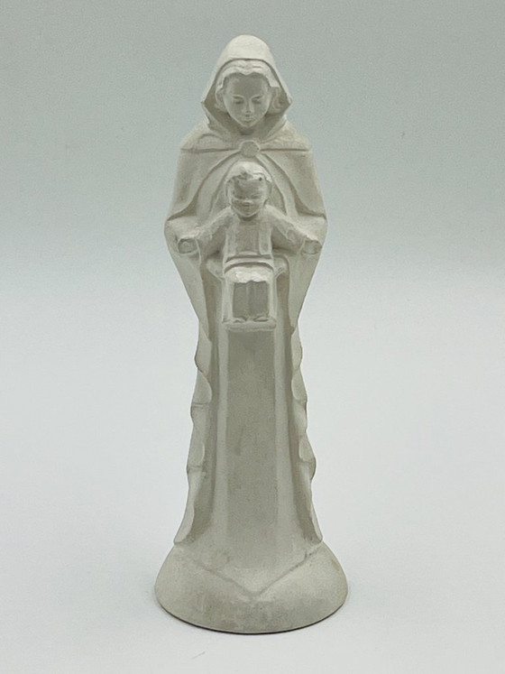 Notre-Dame du Capuchon in alabastro d'arte, Sculture, Ceramica, Crema, Classicisme (foto 6 di 9)