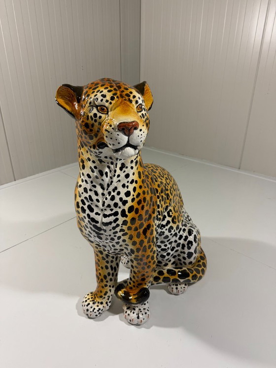 Grande Leopardo in Ceramica Italiano Anni '70 – Oggetti decorativi (photo 9 of 15)