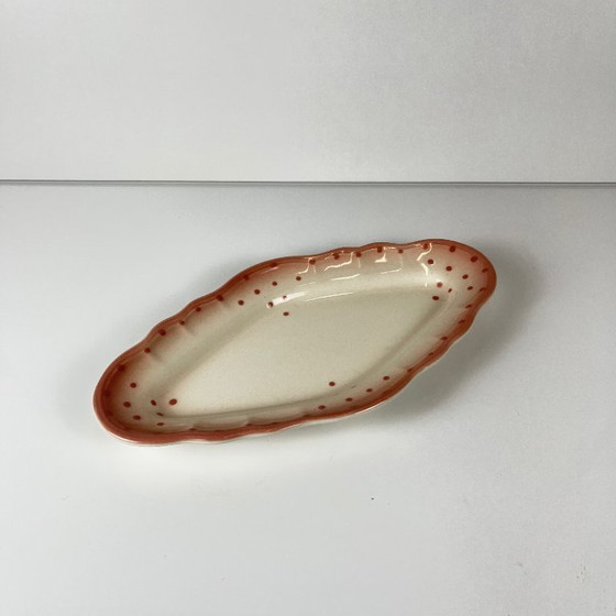 Image 1 of Piccolo piatto rosa di Salins-les-Bains, prima del 1970