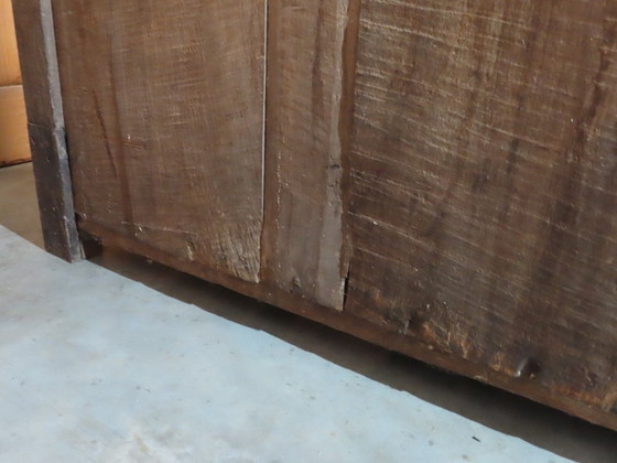 Image 1 of Eikenhouten kast laat 19de eeuw