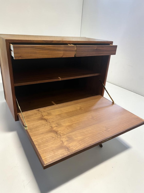 Image 1 of Danish Modern Garderoben-Kombination mit Cadovius Schuhschrank, geometrischer Wandgarderobe & massivem Teakspiegel