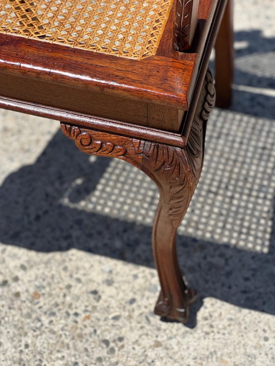 Image 1 of Lote de 6 sillones medallón de madera torneada y tallada de finales del siglo XIX