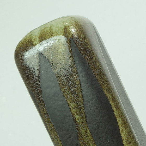 Image 1 of slim VASE ditmar urbach teplice dark and light green 
