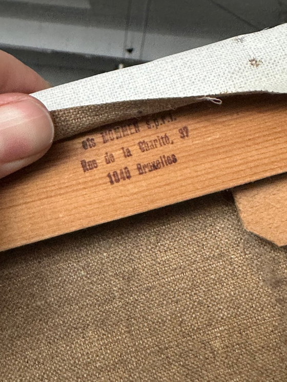 Image 1 of Abstracción cubista de Erik Tibau, Bélgica, años 70