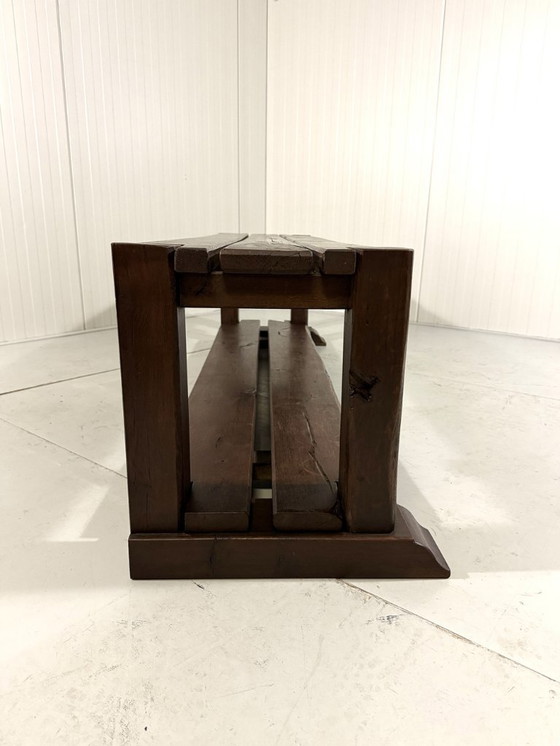 Image 1 of Große, brutalistische Eichenbank/Wandtisch aus den 1900er Jahren