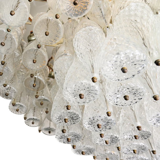 Image 1 of Grande lampadario degli anni '60 dell'iconico Hilton Hotel di Amsterdam attribuito a Seguso