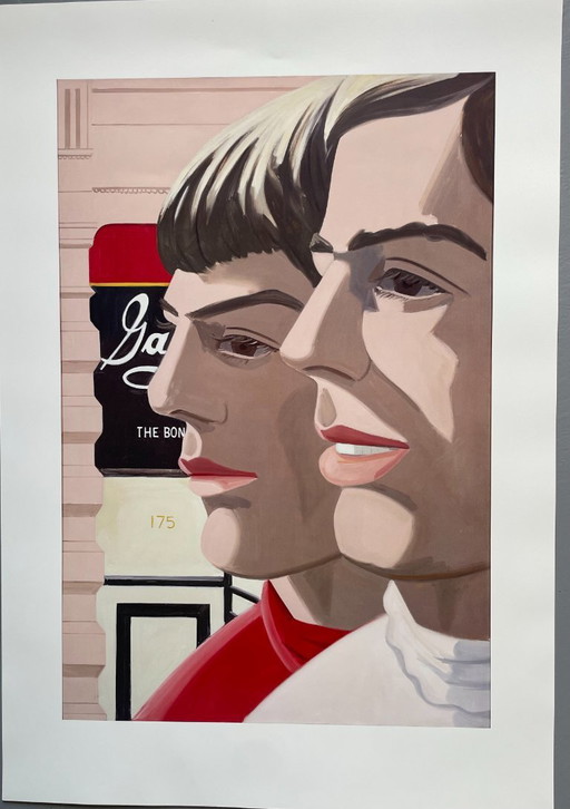 Alex Katz, Scott und John, 1966, Ausstellungsplakat Frieder Burda, Gedruckt in Deutschland