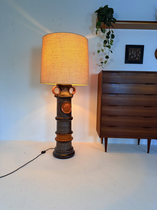 Vintage XL keramieken vloerlamp, Kaiser Leuchten ‘60