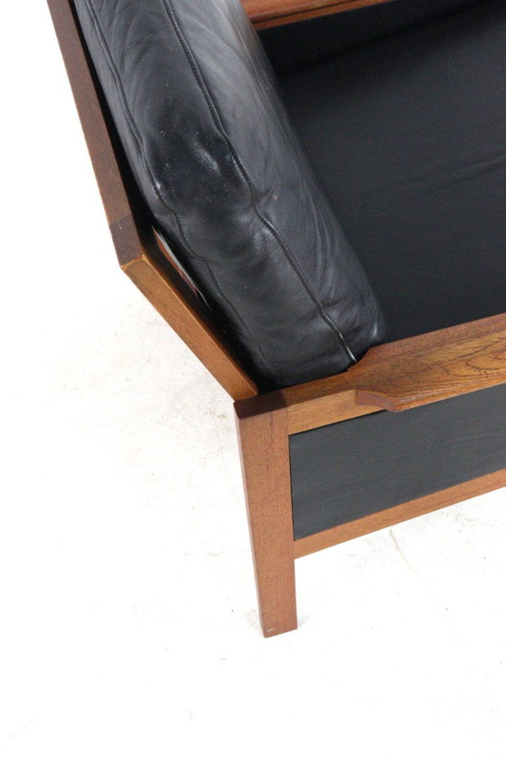 Illum Wikkelso Voor Niels Eilersen Capella Fauteuil Vintage Deens – Leather, Wood (photo 8 of 15)