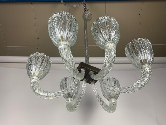 Image 1 of Seguso vetri d'arte Kronleuchter 1950er Jahre